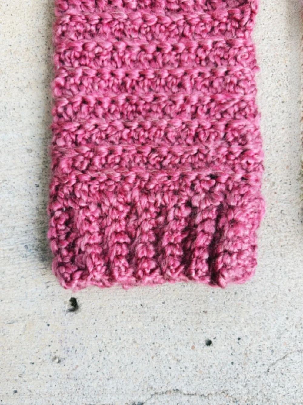 Handmade Crocheted Pink Fingerless Gloves